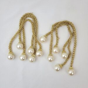 Faux Pearl + Gold Napkin Rings (6)